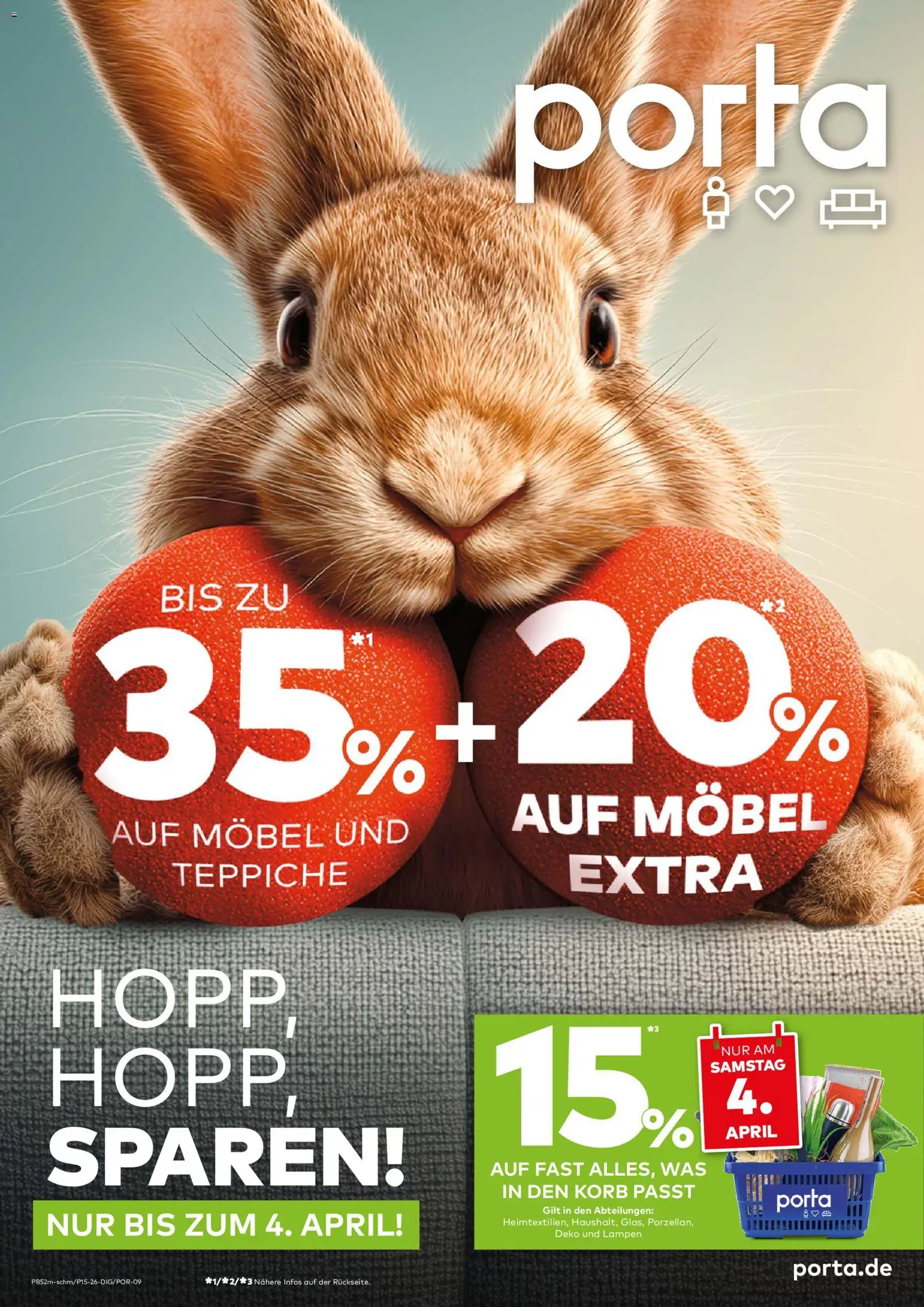 Vorschau von dem Prospekt des Geschäftes Porta!, gültig ab dem 30.03.2026 - Korb