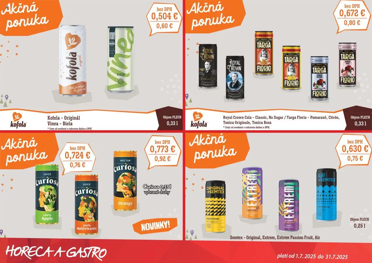 CBA Verex Leto s Kofolou (01.08. - 31.08.2025) - Akčná ponuka