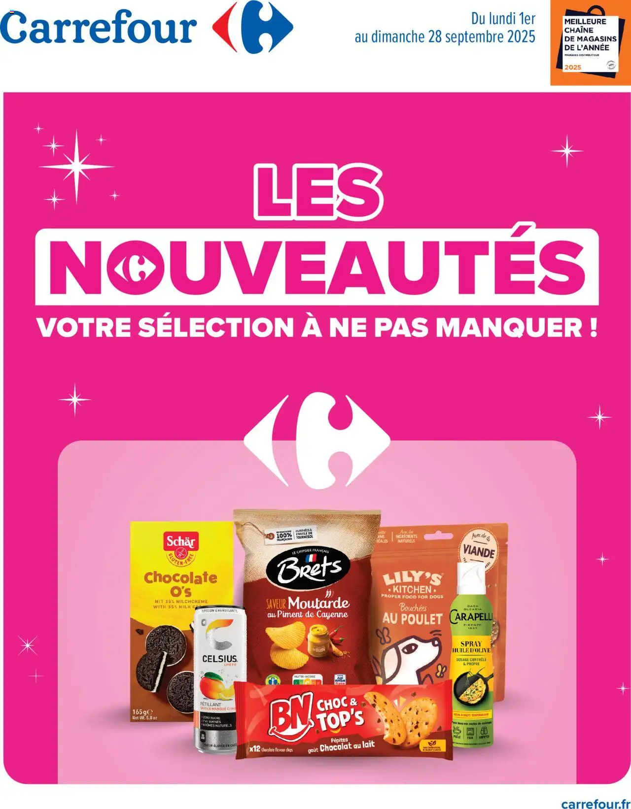 Catalogue les nouveautés de septembre de la boutique Carrefour valable du 01/09/2025 - Page numéro 1 - Lait, Sucre, Mangue, Huile, Piment, Moutarde, Piment de Cayenne, Huile D'olive