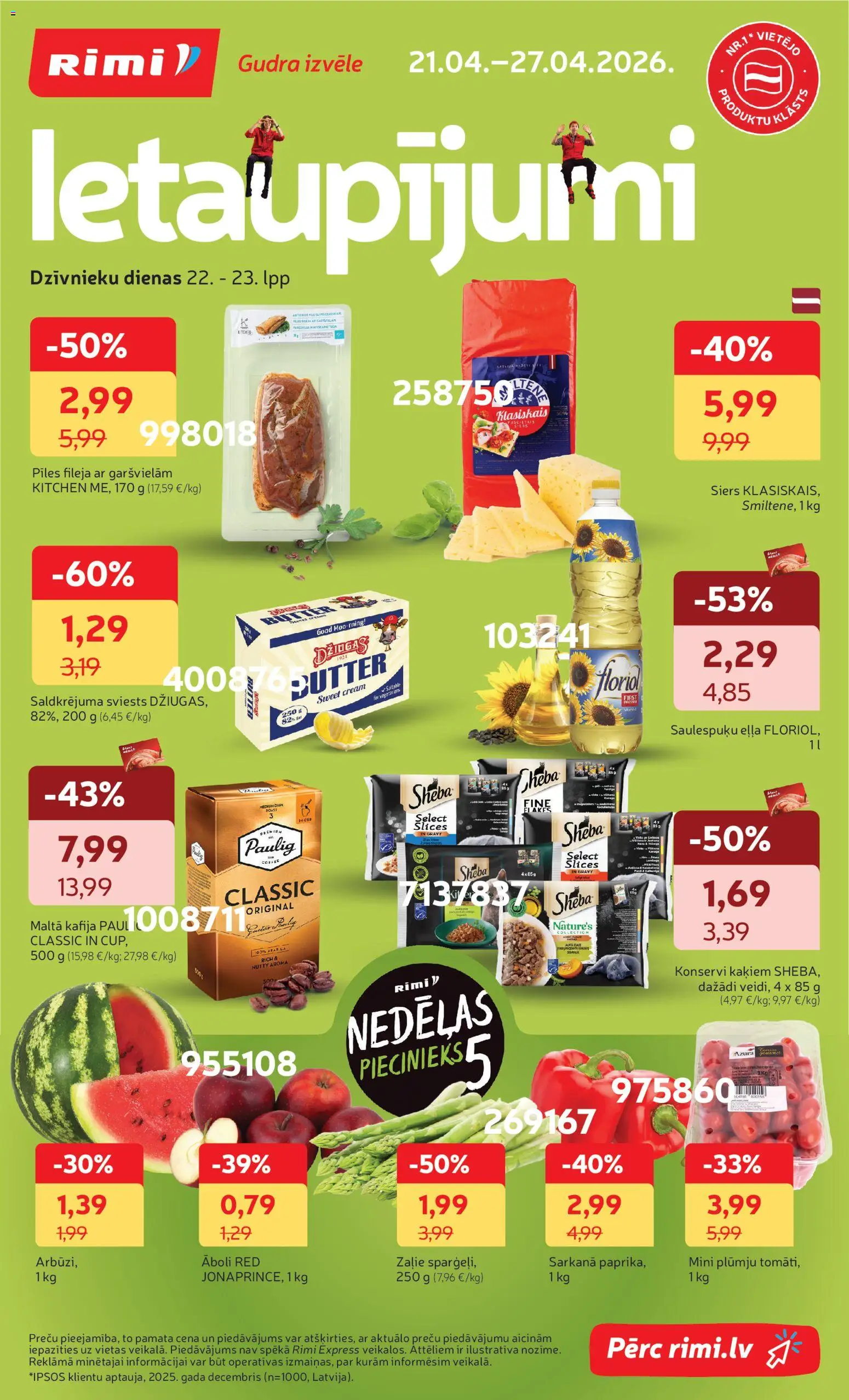 Skatīt Rimi akciju bukletu, derīgs no 21.04.2026.