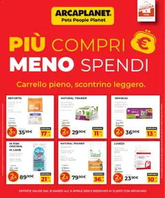 Anteprima dell'opuscolo Arcaplanet volantino dal negozio Arcaplanet valido da 16/03/2026