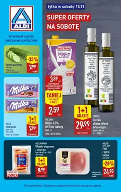 Pogląd gazetki "Super oferta na sobotę 15.11 w ALDI" ze sklepu Aldi ważnej od 14.11.2025