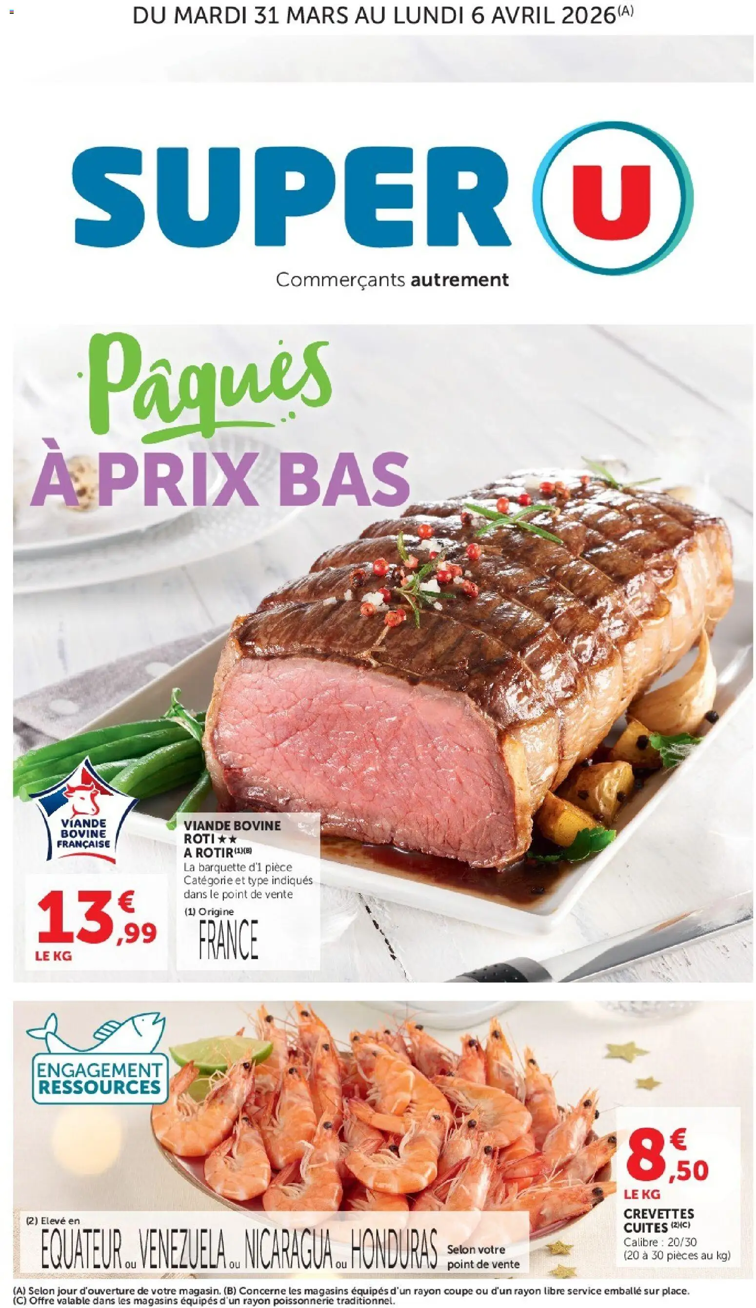 Prévisualisation de Super U - Pâques à prix bas du magasin Super U formulaire valide 31/03/2026