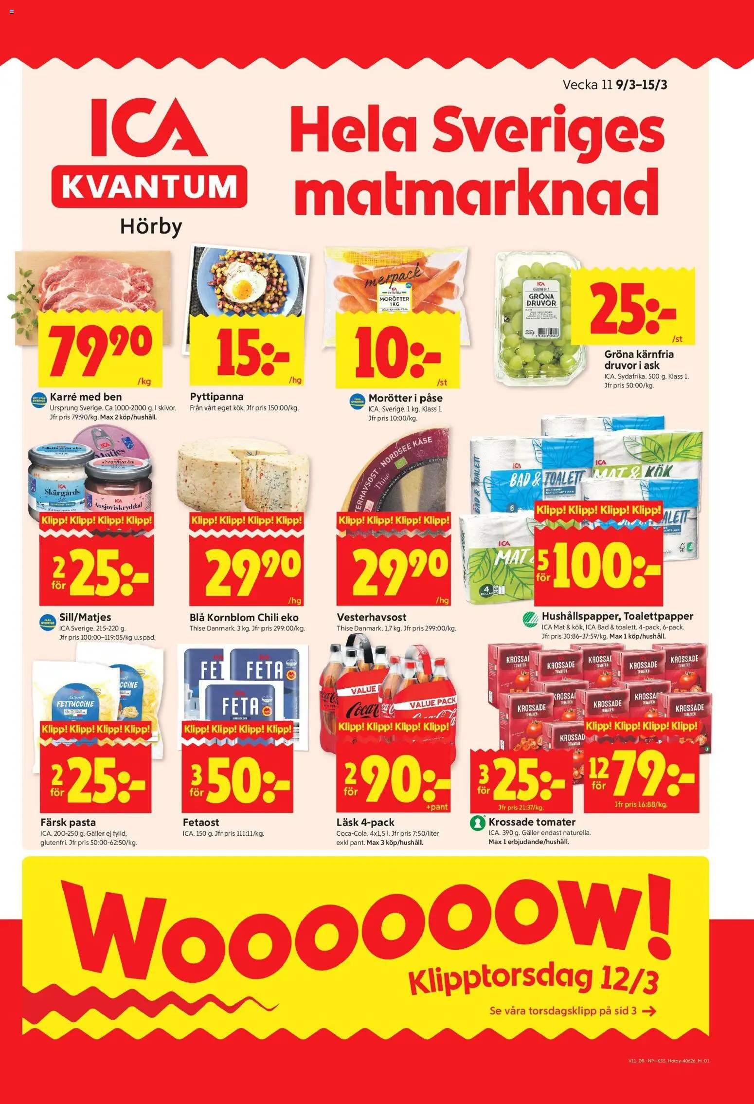 Förhandsgranska reklamblad Hörby från butik ICA Kvantum gäller från 09/03/2026