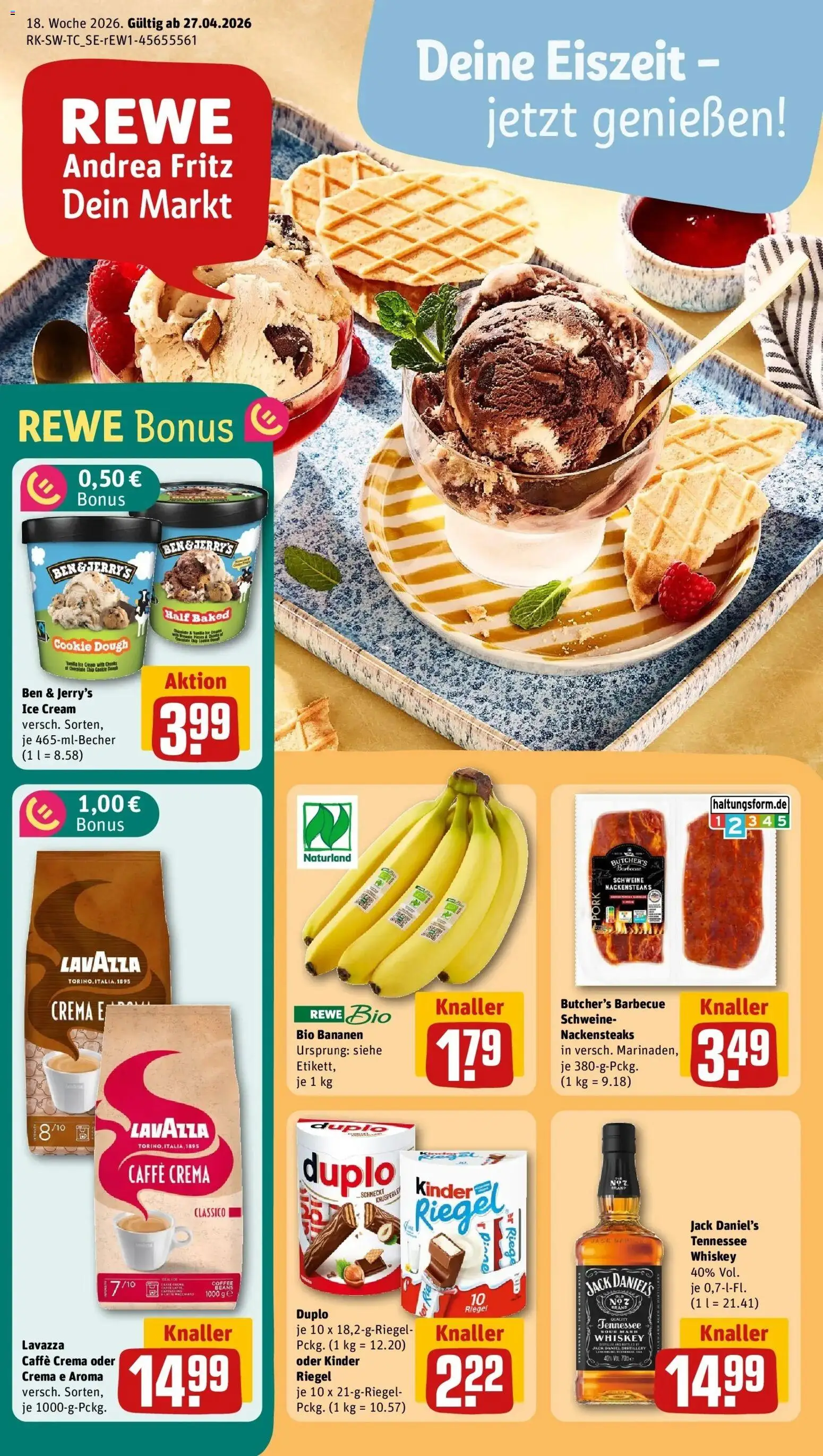 Vorschau von dem Prospekt des Geschäftes Rewe, gültig ab dem 26.04.2026