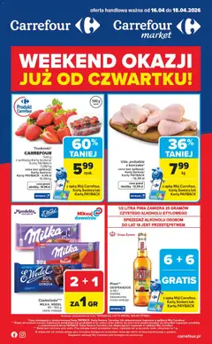 Pogląd gazetki "Carrefour gazetka - Weekend okazji" ze sklepu Carrefour ważnej od 16.04.2026