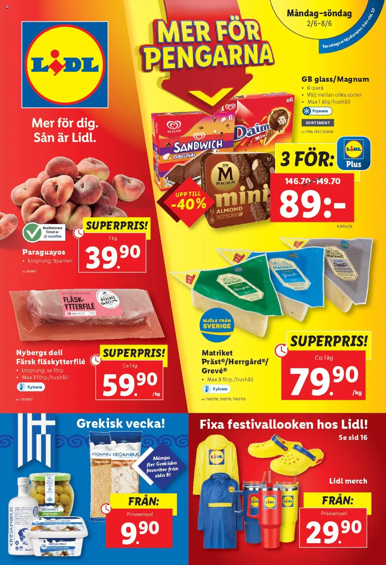 Aktuella reklamblad Lidl är giltig 02/06 2025 > Veckans Erbjudanden gäller från 02/06/2025 till 08/06/2025 sidnummer 1