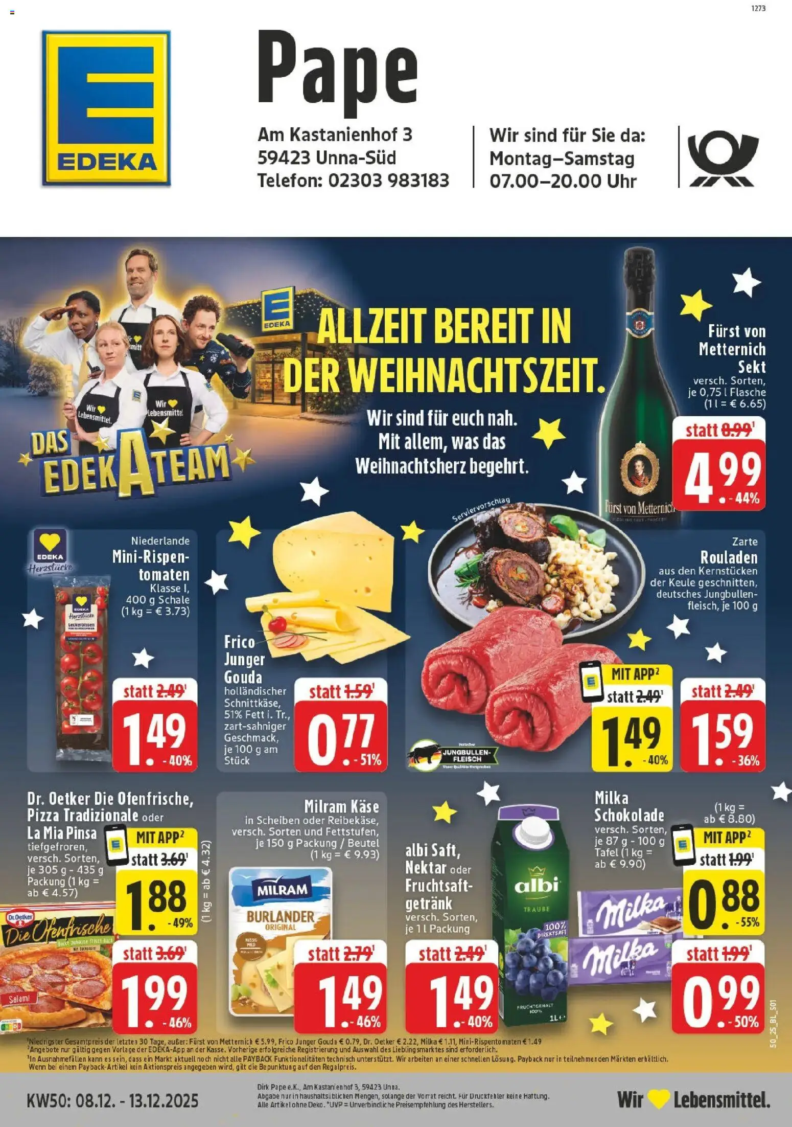 Vorschau von dem Prospekt des Geschäftes Edeka, gültig ab dem 07.12.2025