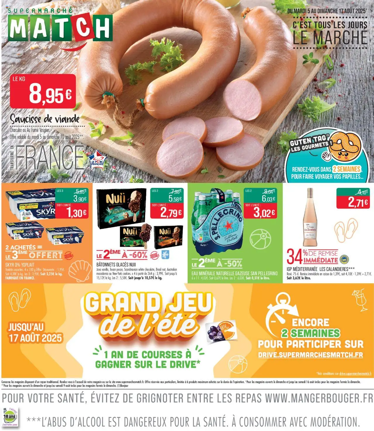 Catalogue de la boutique Match Supermarché valable du 05/08/2025 - Page numéro 1