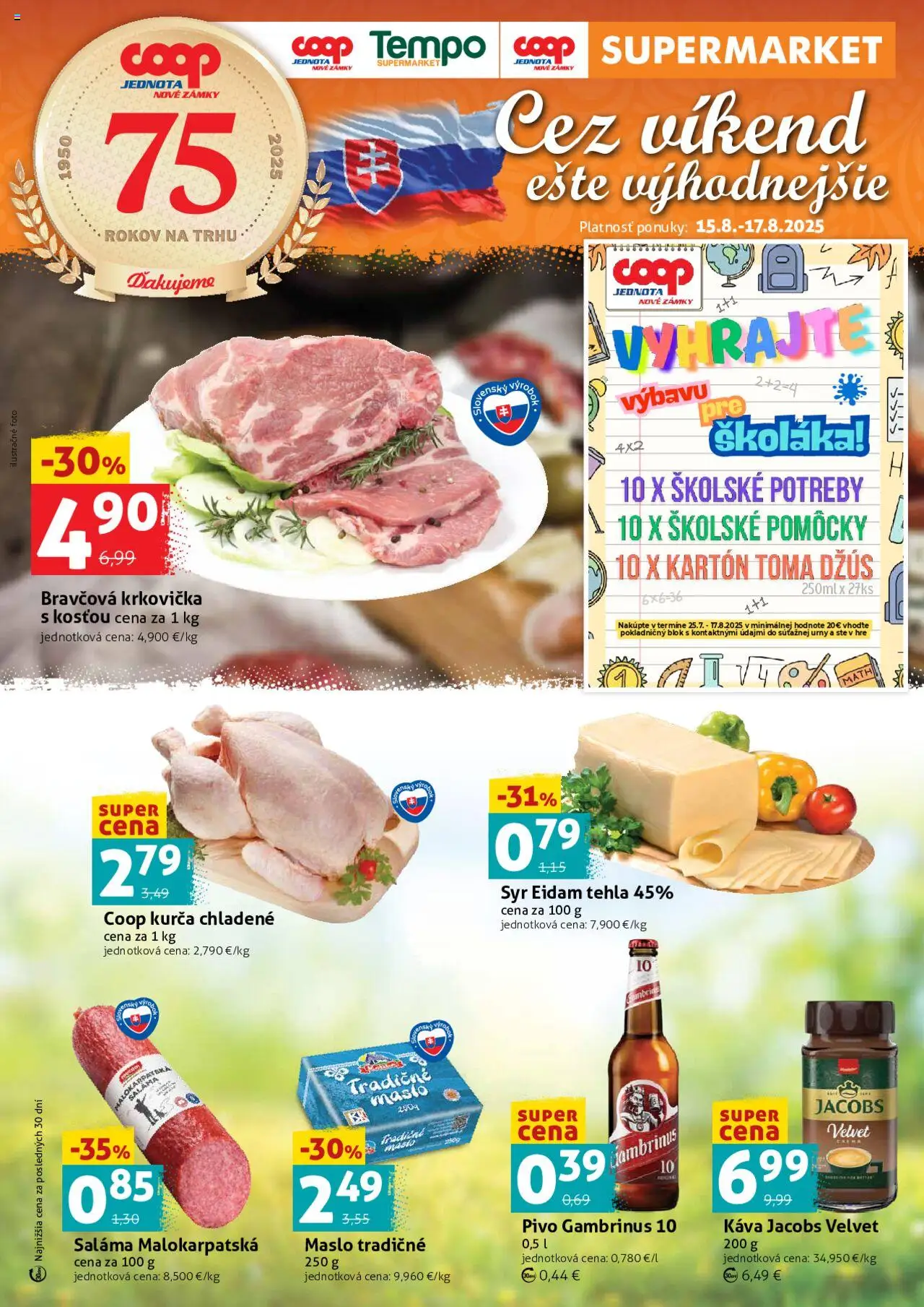 COOP Jednota leták od 15.08.2025 > Víkendová ponuka online