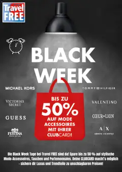 Vorschau der Angebote: Travel FREE Black Friday Ankündigung gültig ab 13.11.2025