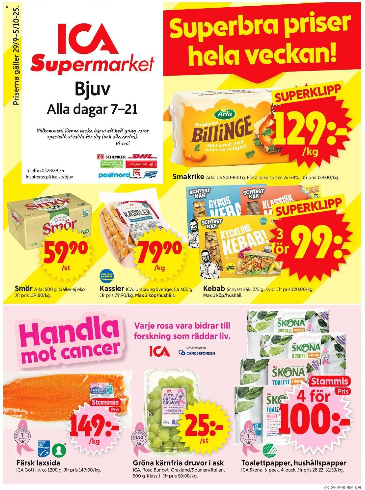 Bjuv är giltig 29/09 2025 > Veckans Erbjudanden gäller från 29/09/2025 till 05/10/2025 sidnummer 1