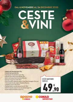 Anteprima dell'opuscolo Volantino Superstore Ceste & Vini Piemonte dal negozio Conad valido da 06/11/2025
