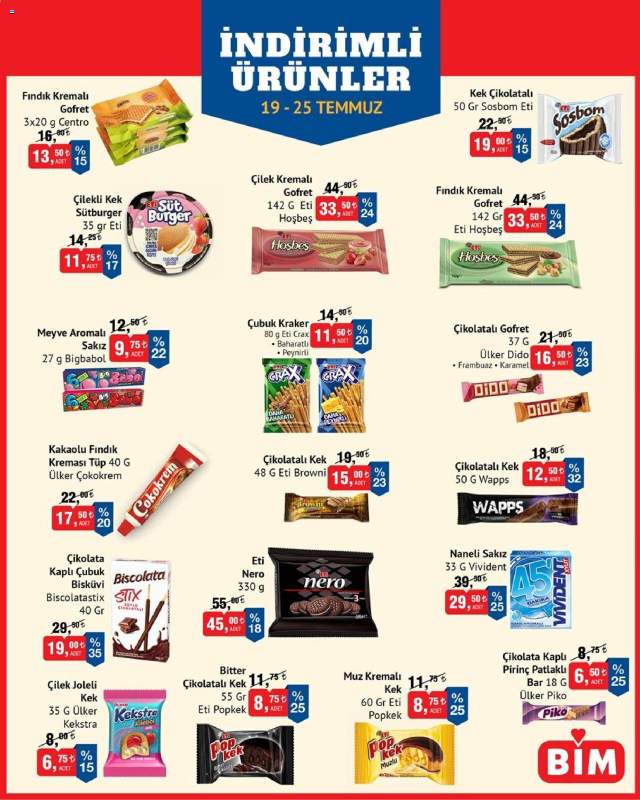 BİM - 19-25 Temmuz, İndirim