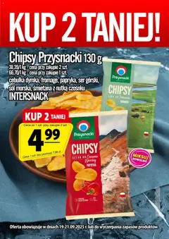 Pogląd gazetki "Promocja - Chipsy Przysnacki 130g" ze sklepu Prim Market ważnej od 19.09.2025