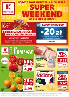 Pogląd gazetki "Super weekend" ze sklepu Kaufland ważnej od 30.08.2025