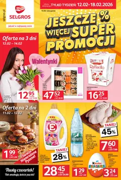 Pogląd gazetki "Jeszcze więcej super promocji" ze sklepu Selgros cash&carry ważnej od 12.02.2026