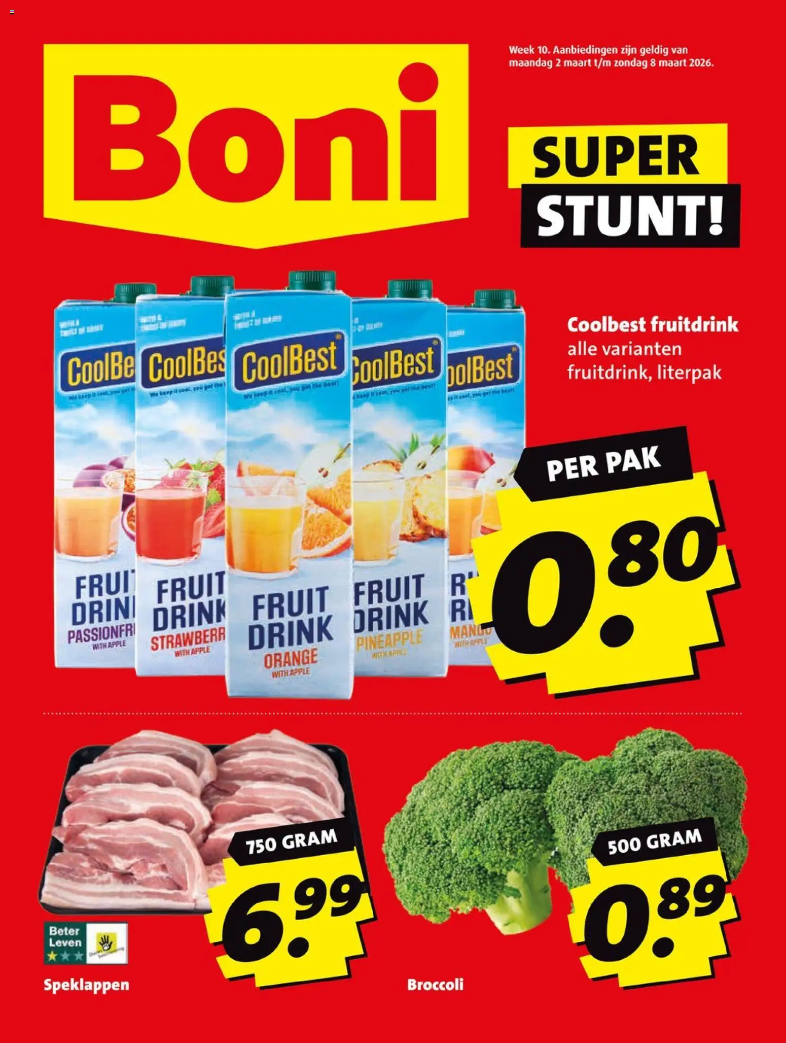 Voorbeeld van Boni folder week 10 van winkel Boni geldig vanaf 02-03-2026 - Mango, Broccoli, Fruit