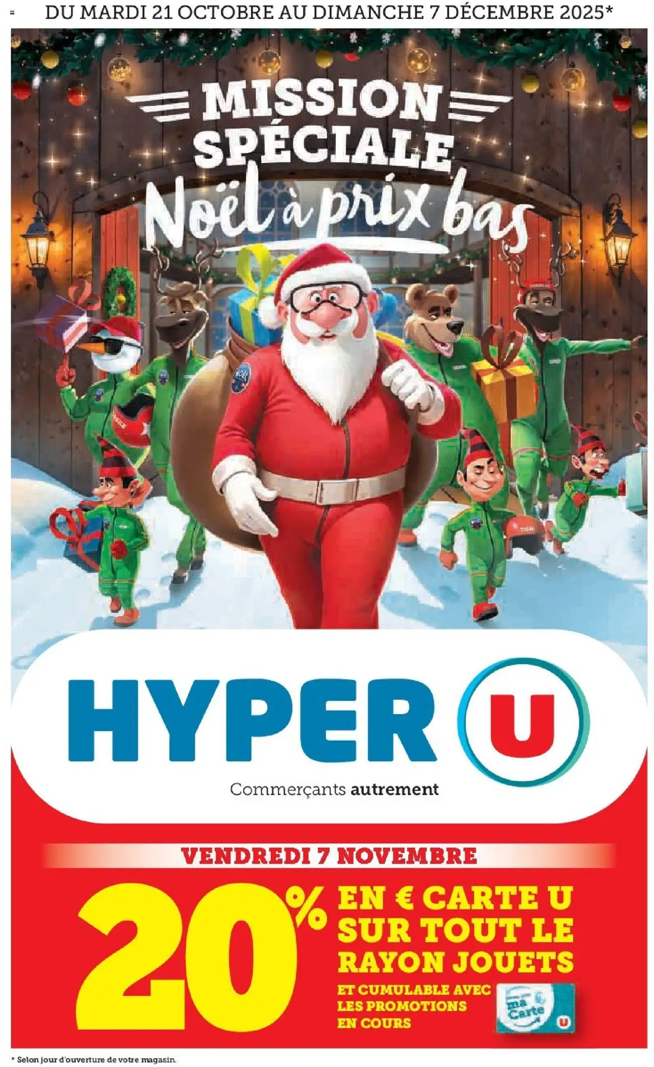 Prix bas de Noël de la boutique Hyper U valable du 21/10/2025 - Page numéro 1
