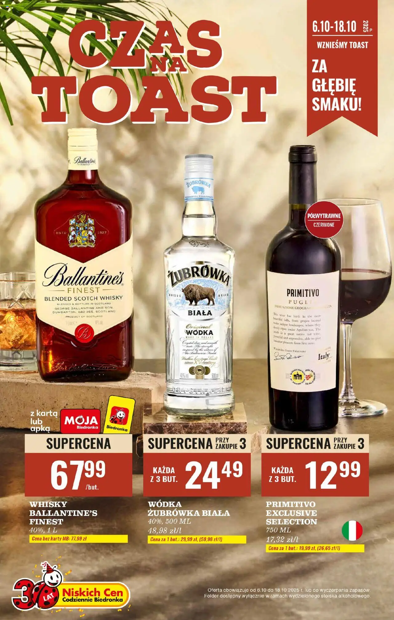 Biedronka gazetka promocyjna 06.10.2025 - "Czas na toast" - Numer strony 1