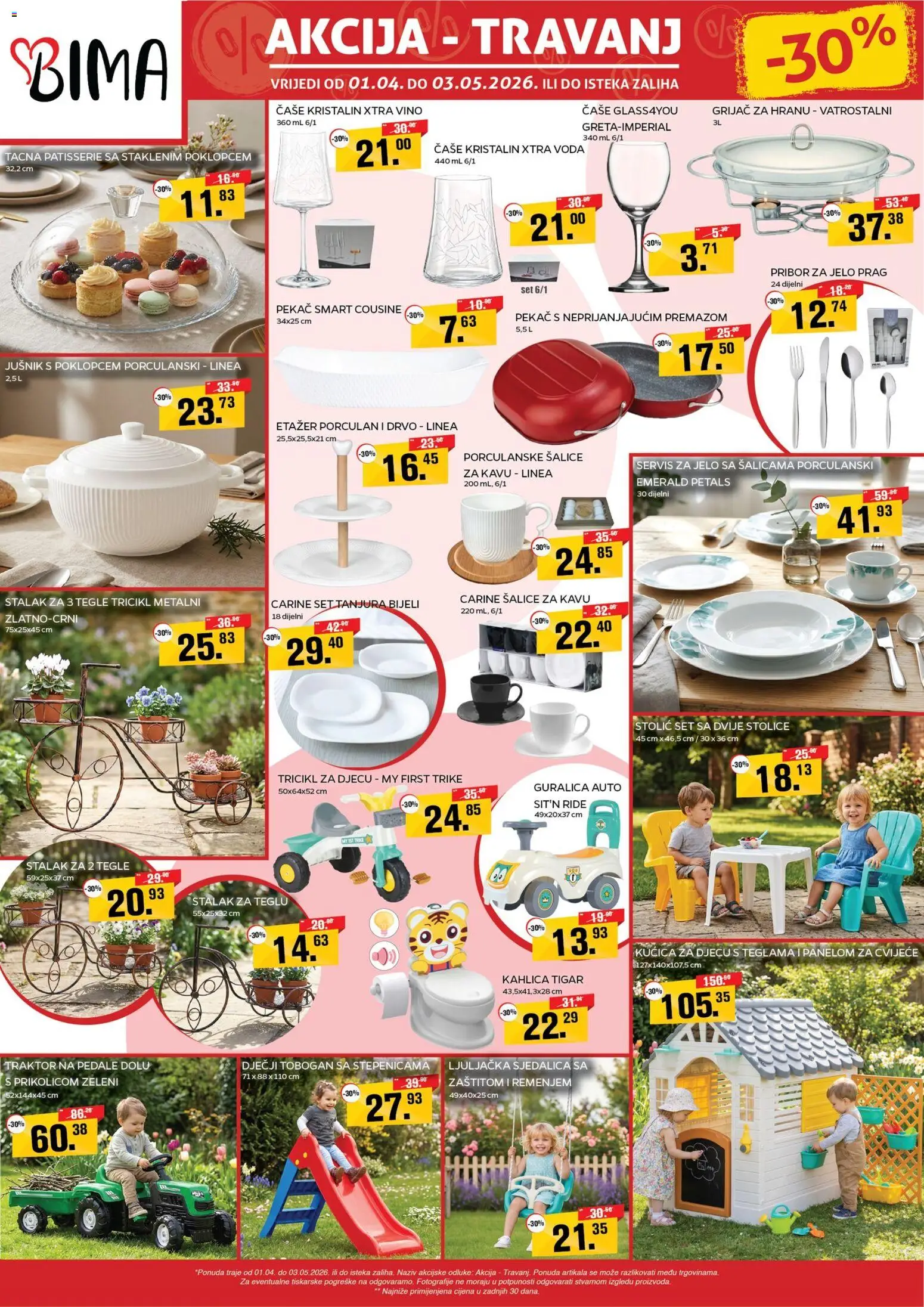 Pregled letka Bima Katalog trgovine Bima vrijedi od 01.04.2026