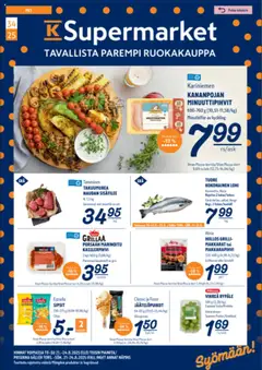 Kaupan K-Supermarket Tarjoukset esikatselu, voimassa 21/08/2025