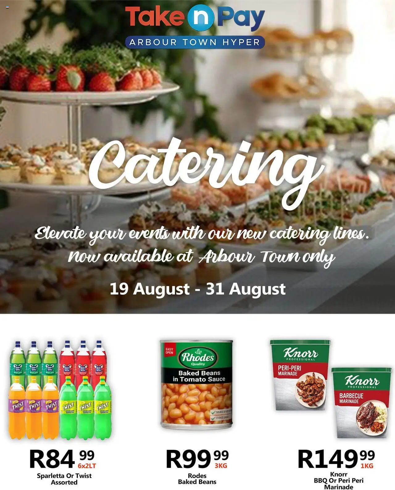Take n Pay Catering Specials from 19/08 - 31/08/2025 > Promotions