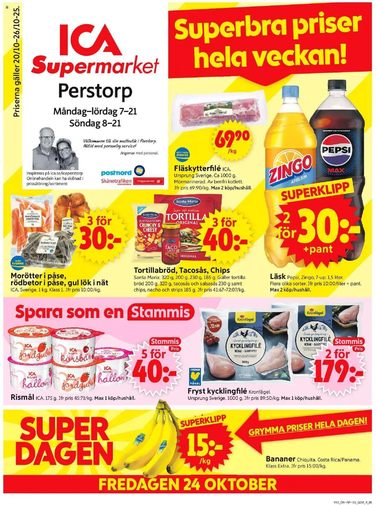 Perstorp är giltig 20/10 2025 > Veckans Erbjudanden gäller från 20/10/2025 till 26/10/2025 sidnummer 1