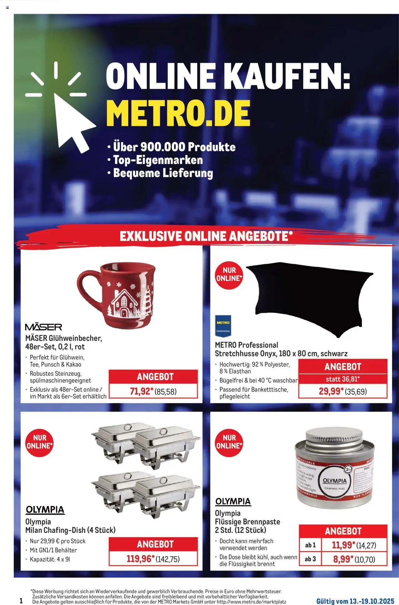 Metro Prospekt ab 13.09.2025 - Online: Wochen-Angebote