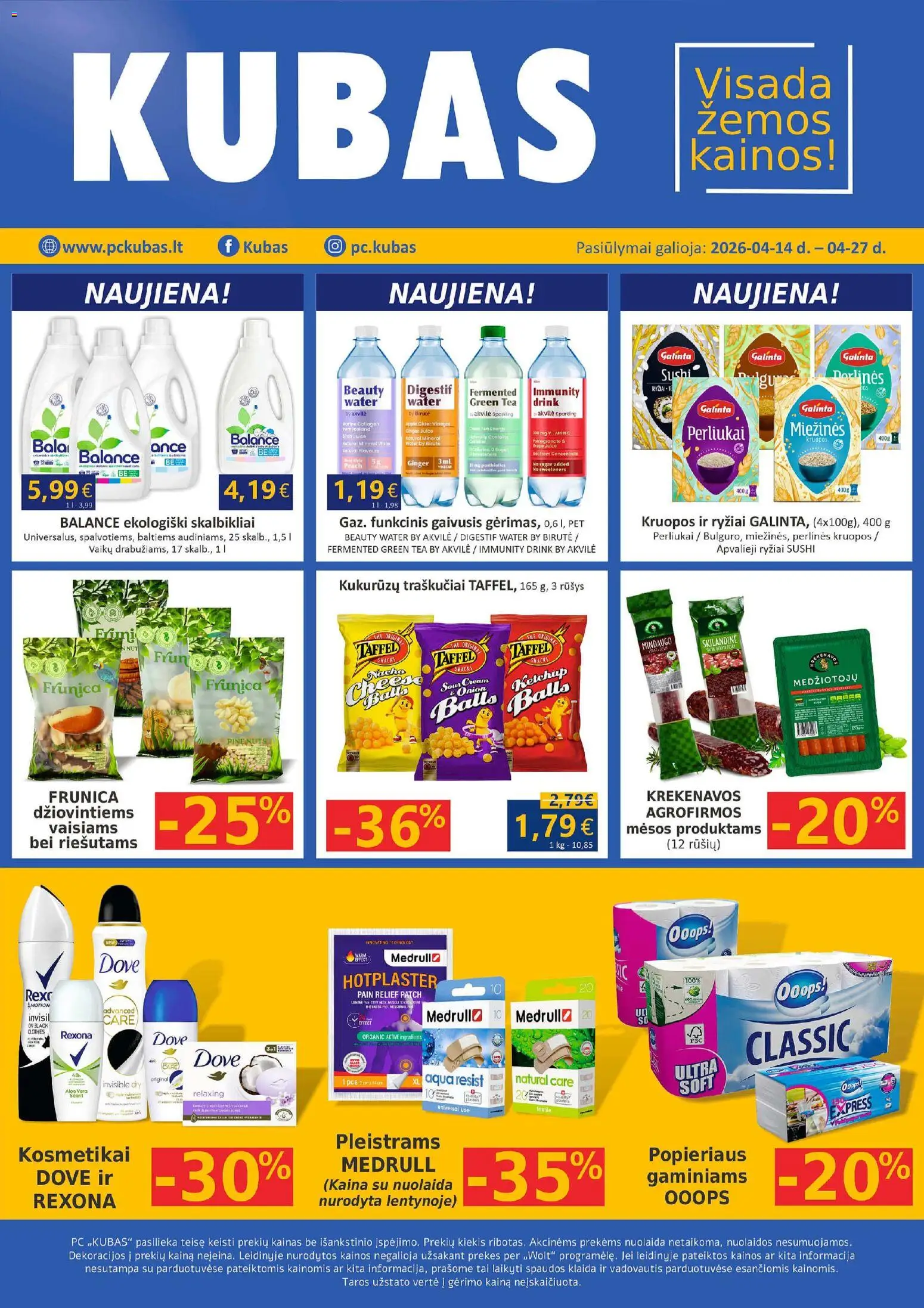 Kubas parduotuvės leidinio Kubas leidinys galiojančio nuo 2026.04.14 peržiūra