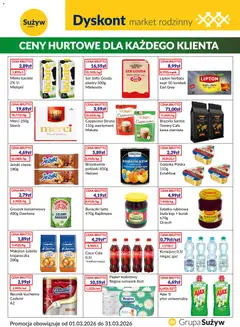 Pogląd gazetki "Sużyw gazetka - Dyskont" ze sklepu Sużyw ważnej od 01.03.2026