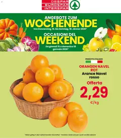 Anteprima dell'opuscolo Volantino Wochenende dal negozio Despar valido da 15/01/2026