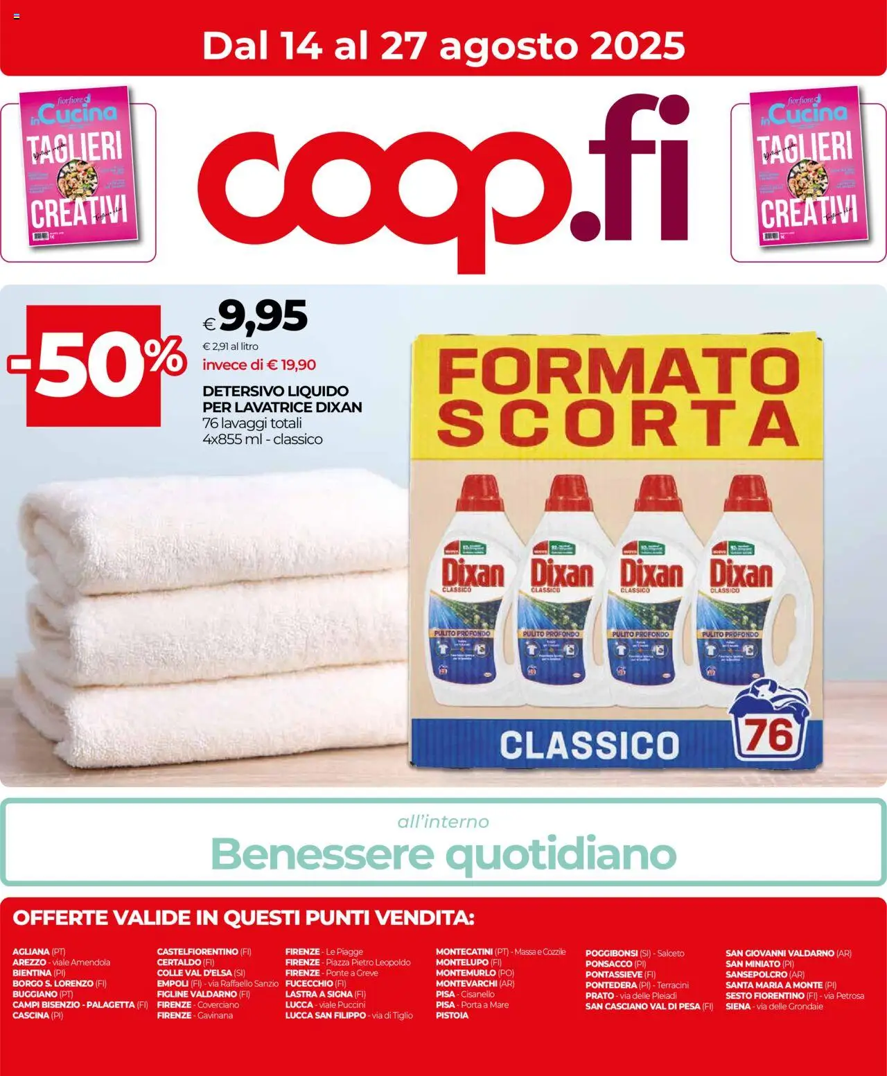 Volantino COOP valido da 14/08/2025 numero di pagina 1