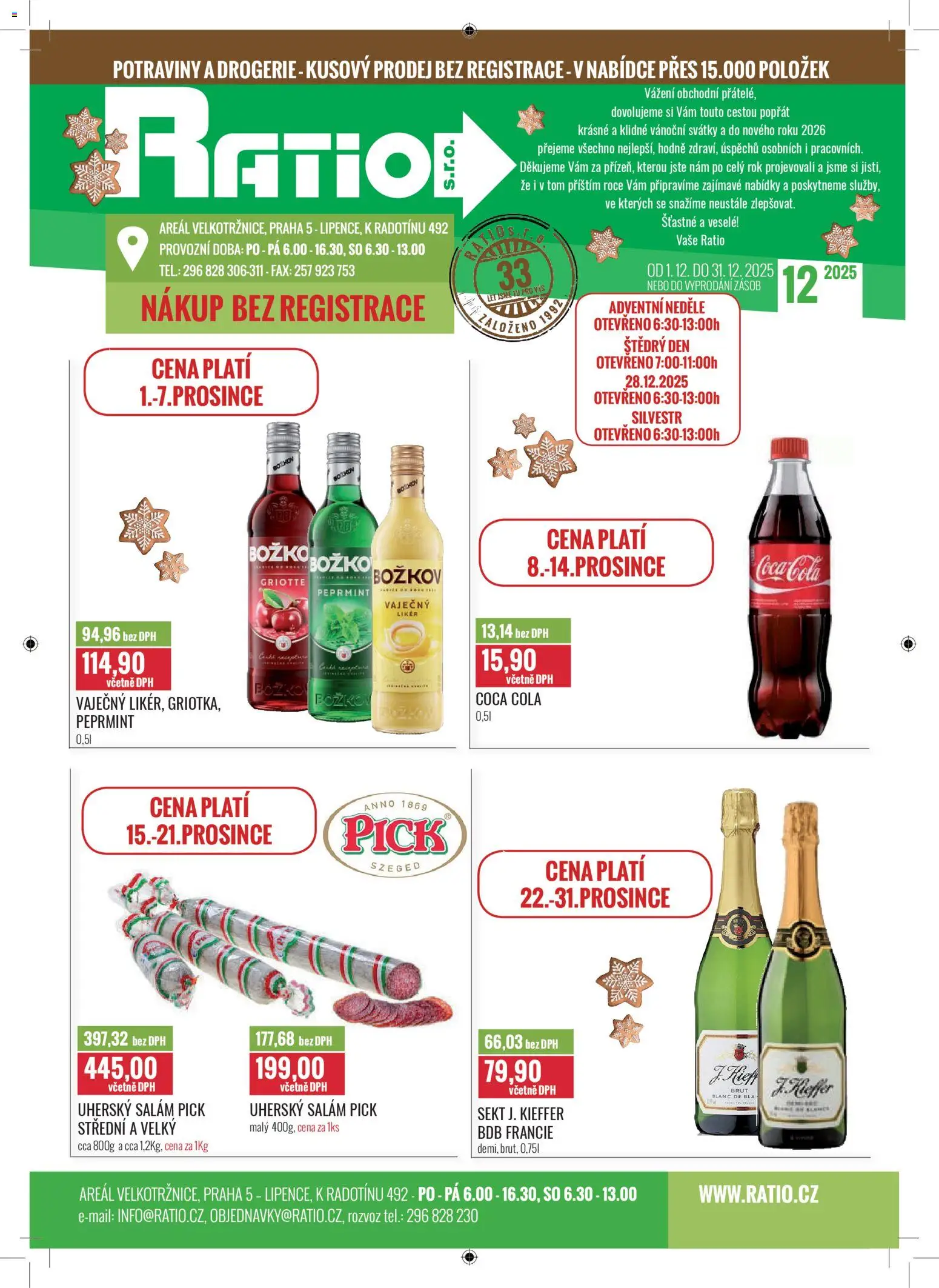 Náhled nabídky: Ratio Leták platný od 01.12.2025
