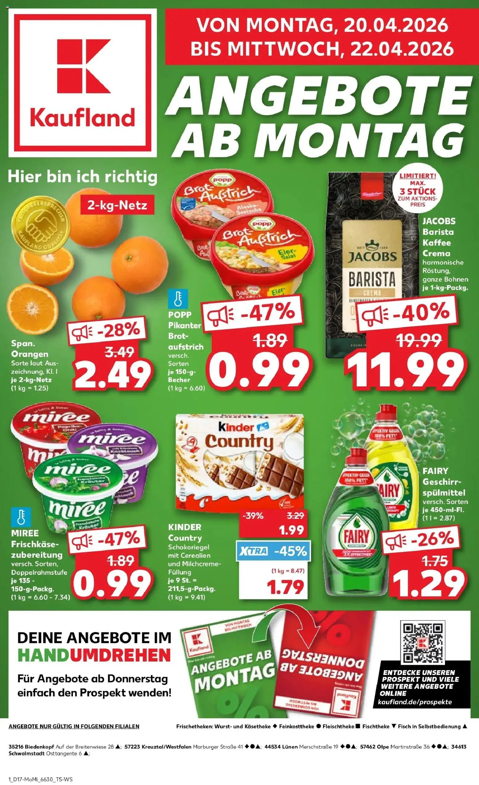 Vorschau von dem Prospekt des Geschäftes Kaufland, gültig ab dem 20.04.2026