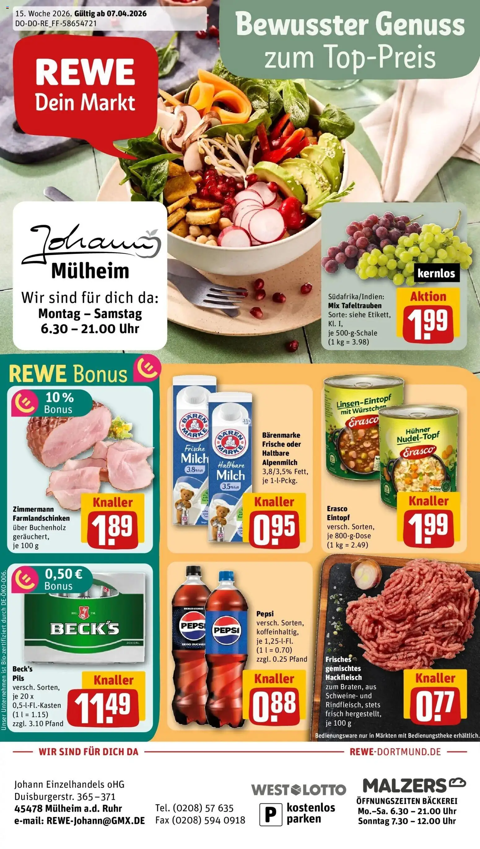Vorschau von dem Prospekt des Geschäftes Rewe, gültig ab dem 05.04.2026
