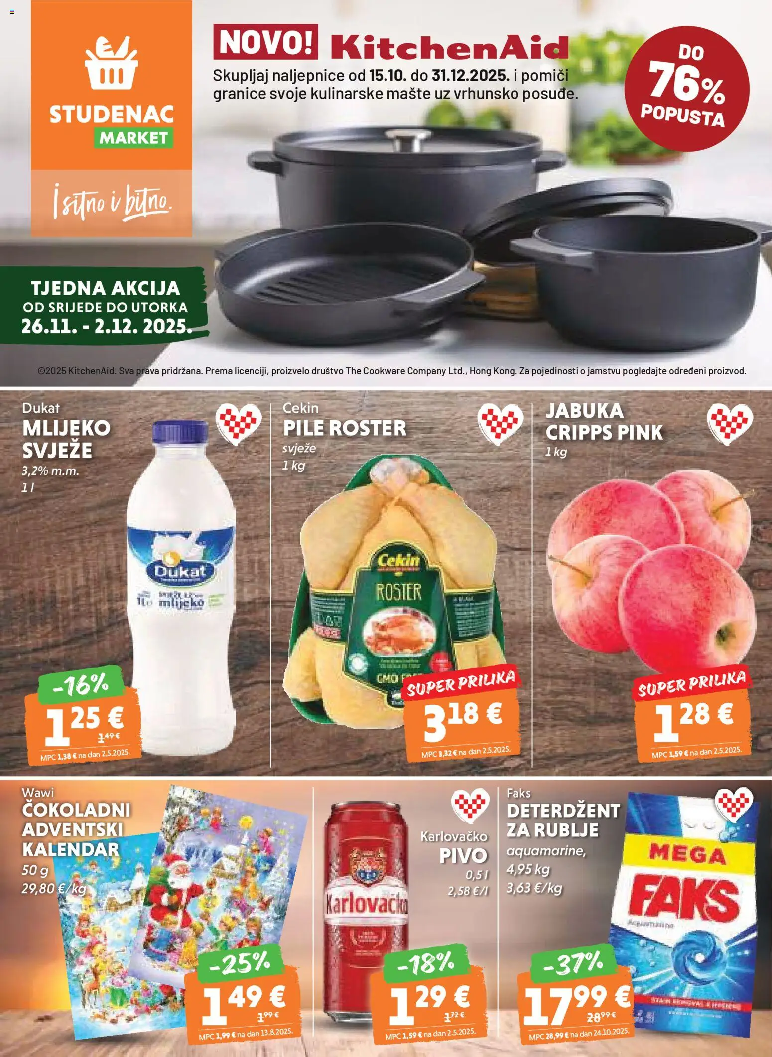 Pregled letka Katalog trgovine Studenac vrijedi od 26.11.2025