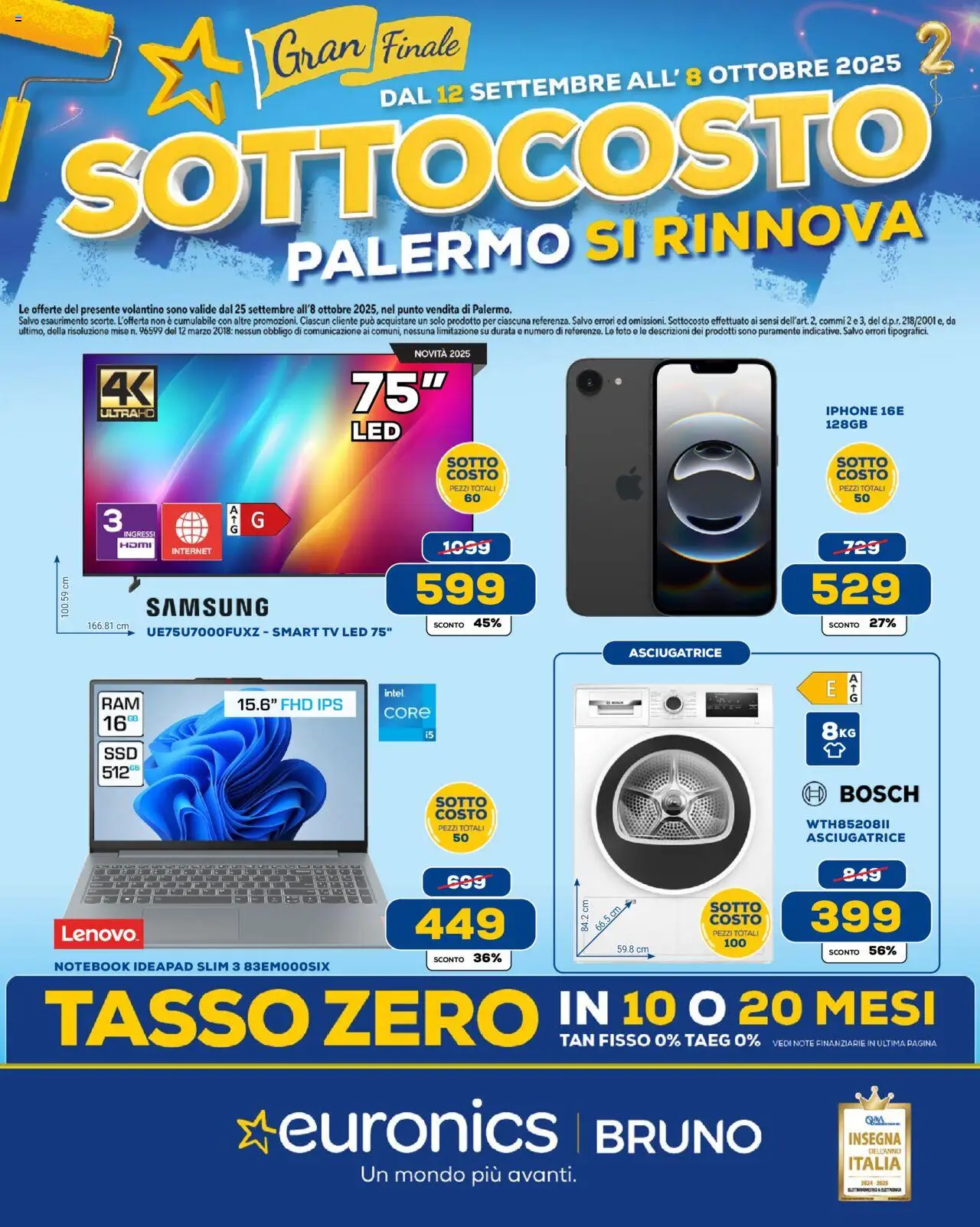 Volantino Euronics valido da 25/09/2025 numero di pagina 1