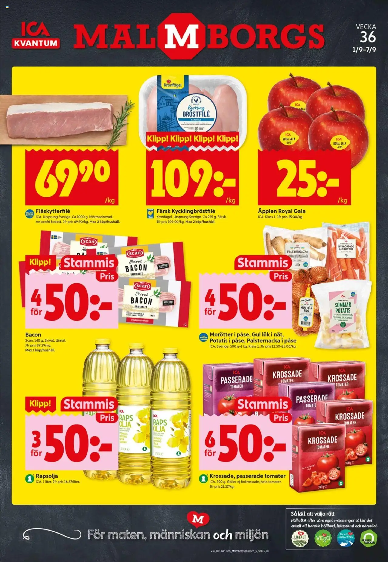 Malmö är giltig 01/09 2025 > Veckans Erbjudanden gäller från 01/09/2025 till 07/09/2025 sidnummer 1