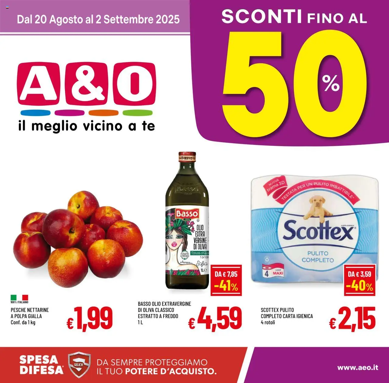 Volantino A&O valido da 20/08/2025 numero di pagina 1