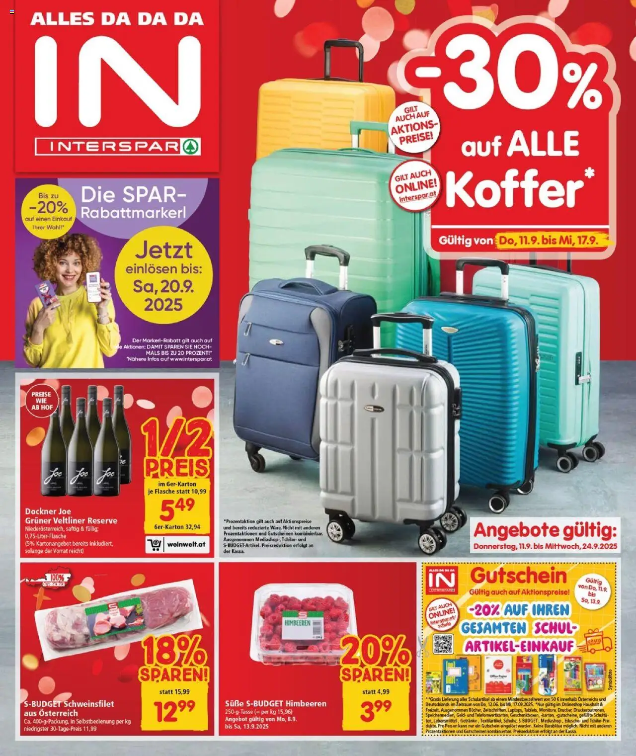  INTERSPAR Flugblatt 11.09.2025 - Angebote "Burgenland" - Seite 1
