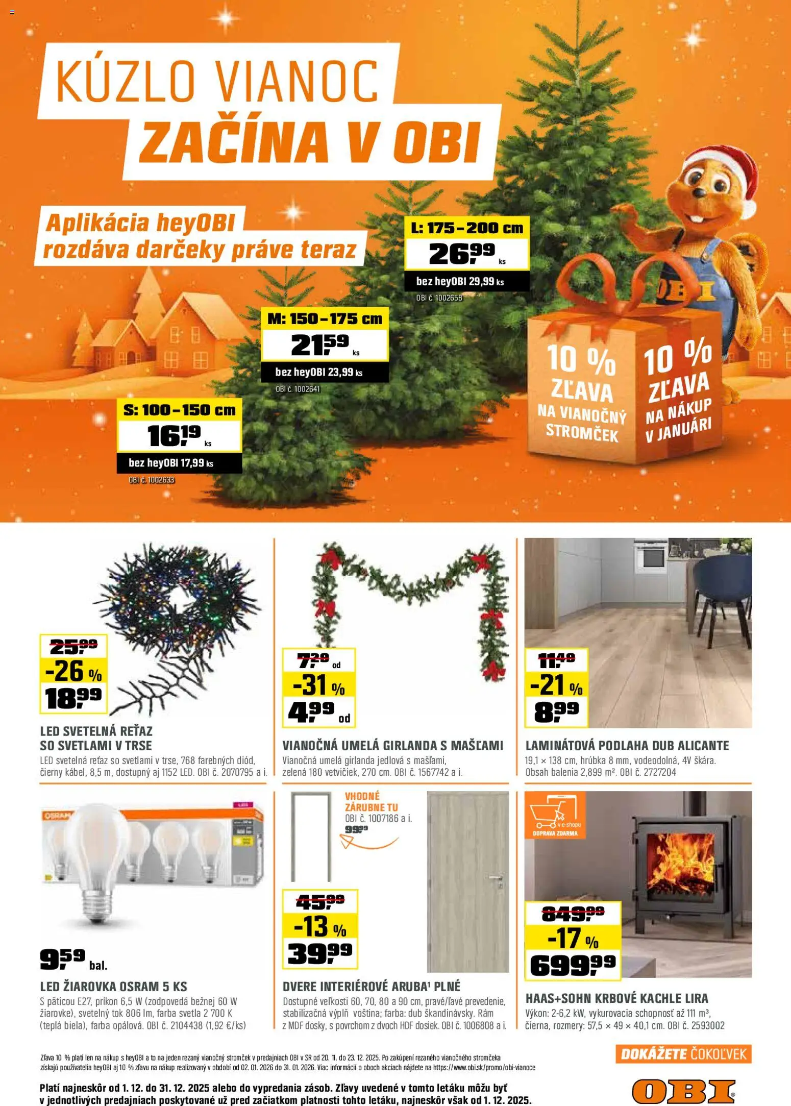 Náhľad OBI letáku platného od 01.12.2025