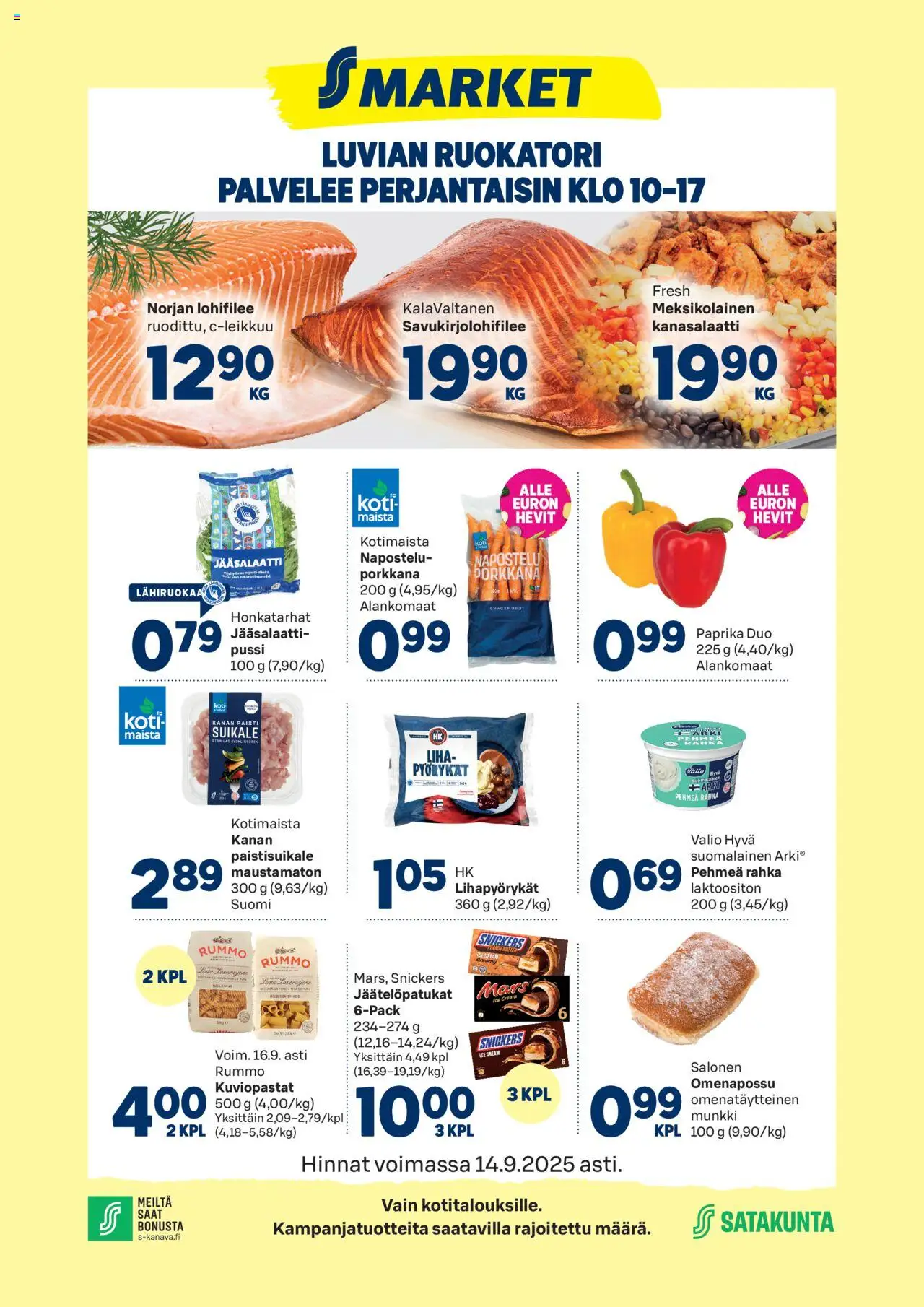 S-market-kaupan Luvia voimassa 11/09/2025 - Sivulla 1