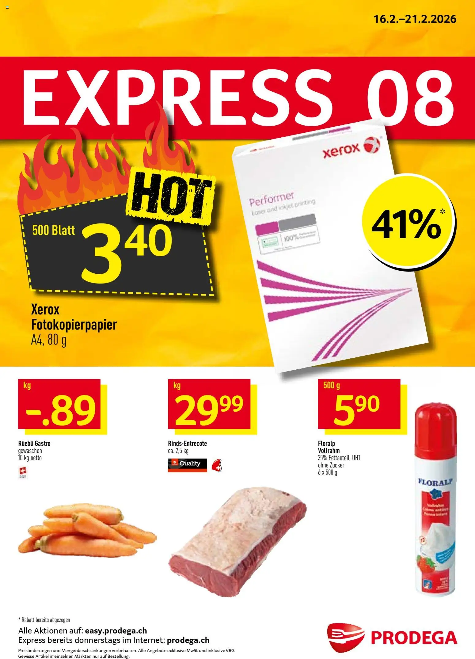Vorschau des Merkblatts Aktionen vom Shop Prodega gültig von 16.02.2026 bis 21.02.2026