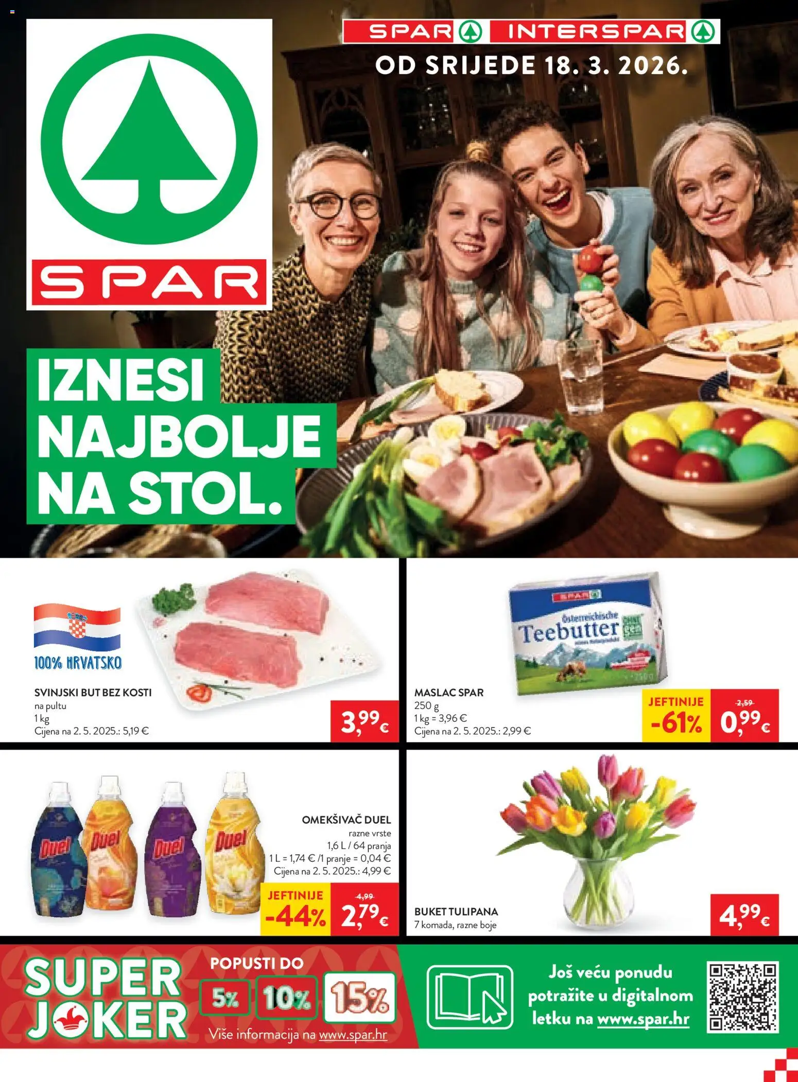Pregled letka Spar Katalog trgovine Spar vrijedi od 18.03.2026