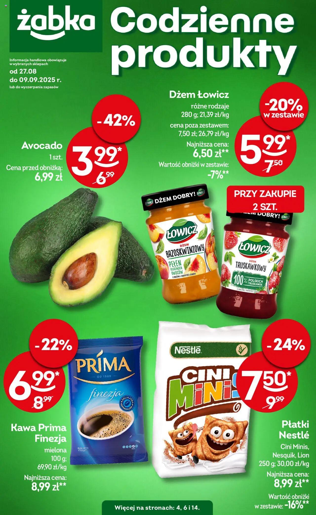 Żabka Codzienne produkty od 27.08.2025 - Nowa Gazetka - Numer strony 1