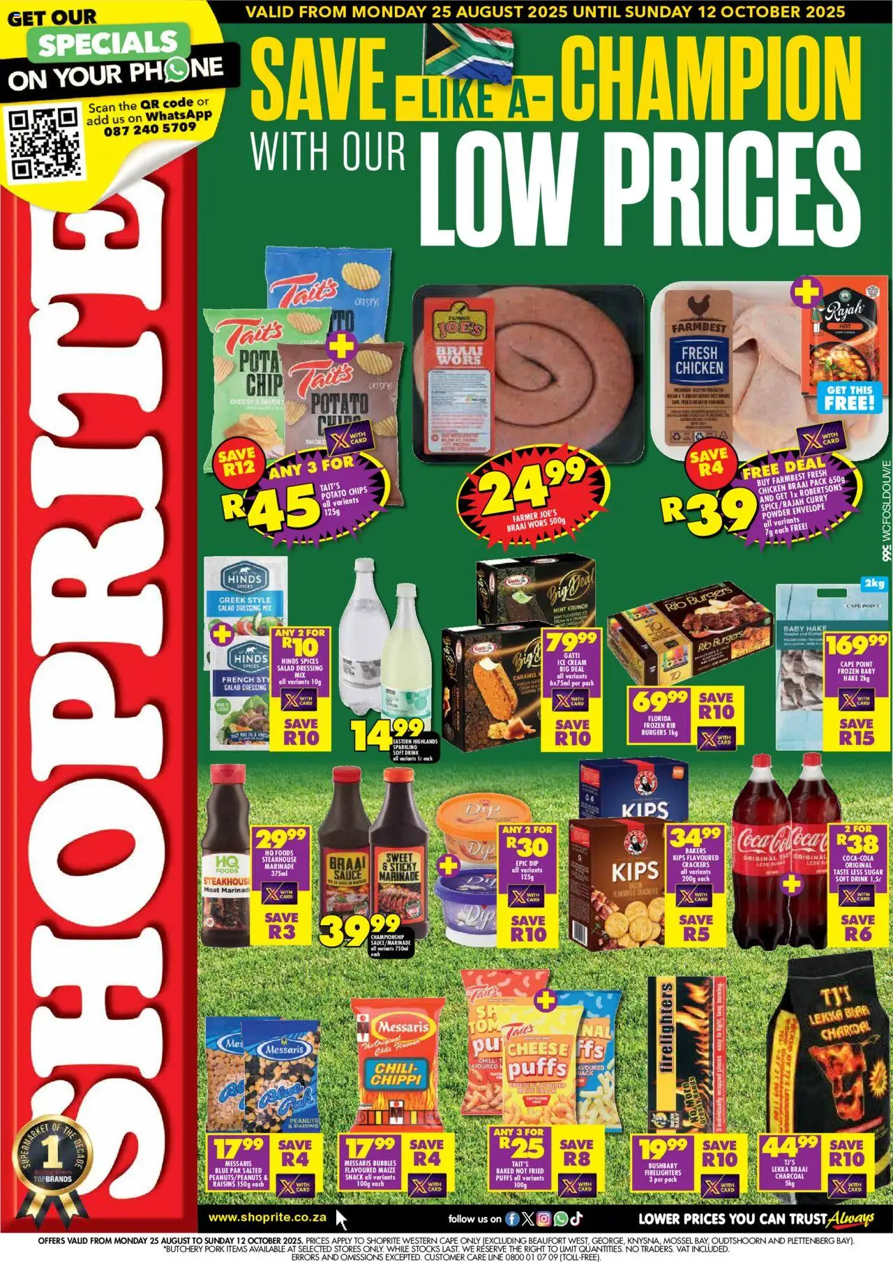 Shoprite Western Cape - Low Price Braai 25/08 - 12/10/2025 >> Catalogue