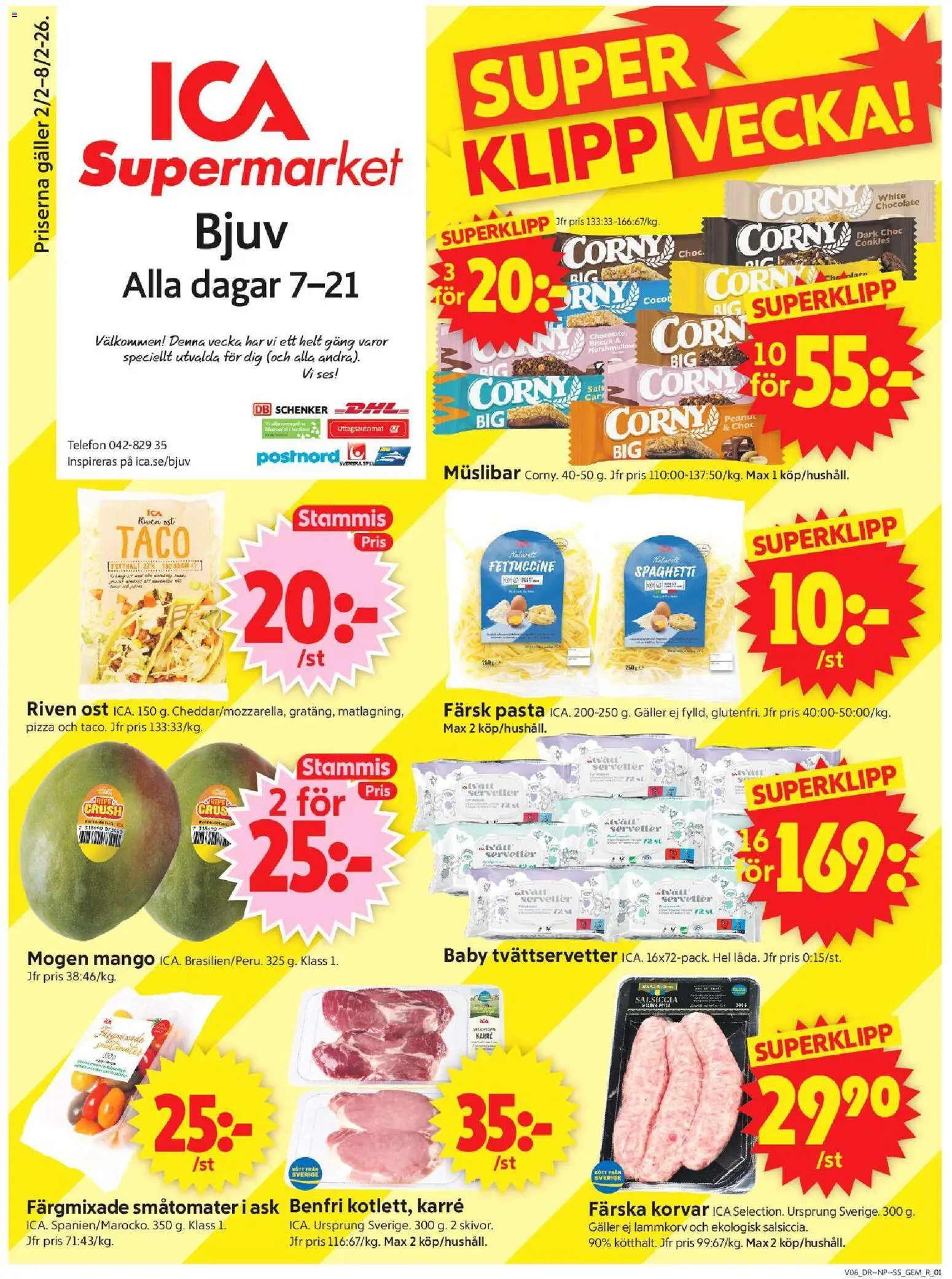 Förhandsgranska reklamblad Bjuv från butik ICA Supermarket gäller från 02/02/2026