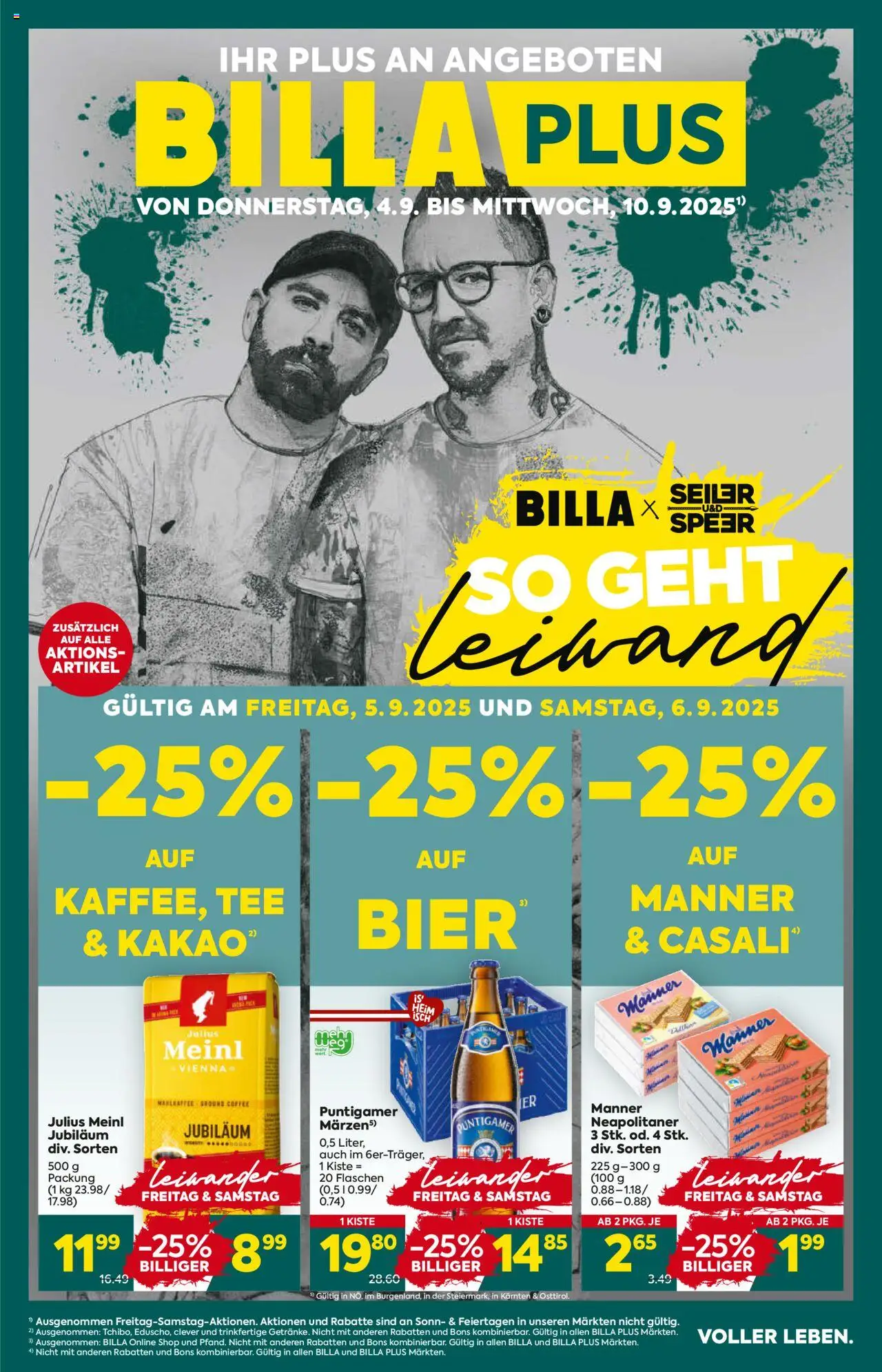  BILLA PLUS Flugblatt 04.09.2025 - Angebote aktuell, prospekt - Seite 1