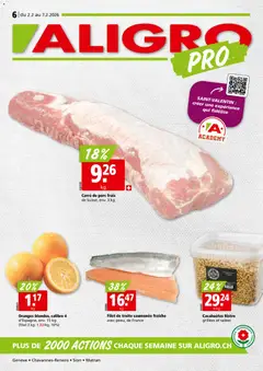 Vorschau des Merkblatts Aktionen Chavannes, Matran, Genève, Sion vom Shop Aligro gültig von 02.02.2026 bis 07.02.2026